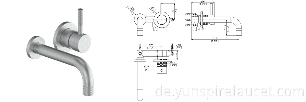 chrome basin tap